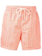 Polo Ralph Lauren Checked Swim Shorts, Men's, Size: Small, White, Polyester