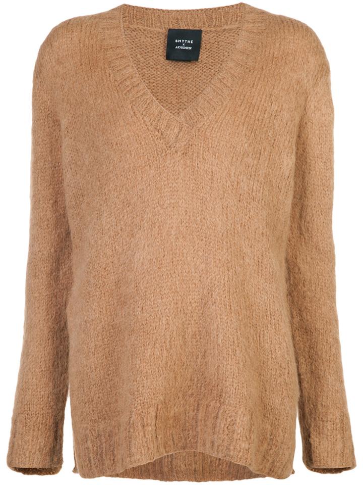 Smythe Hand Knit V-neck Jumper - Nude & Neutrals