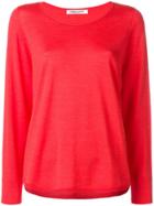 Lamberto Losani Round Neck Jumper - Red
