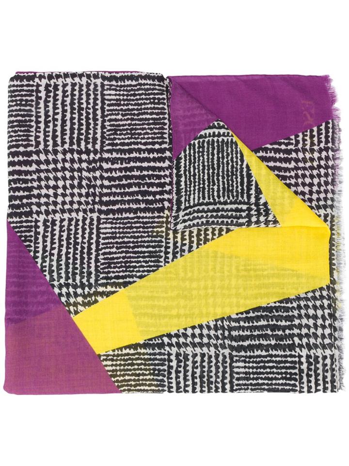 Escada Graphic Print Scarf - Purple