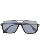 Marc Jacobs Eyewear Half-frame Aviator Sunglasses - Black