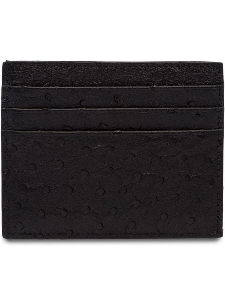 Prada Embossed Cardholder Wallet - Black