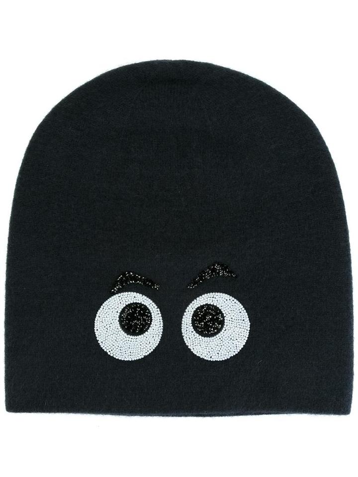 Warm-me 'dagobert' Beanie Hat, Women's, Blue, Cashmere/swarovski Crystal