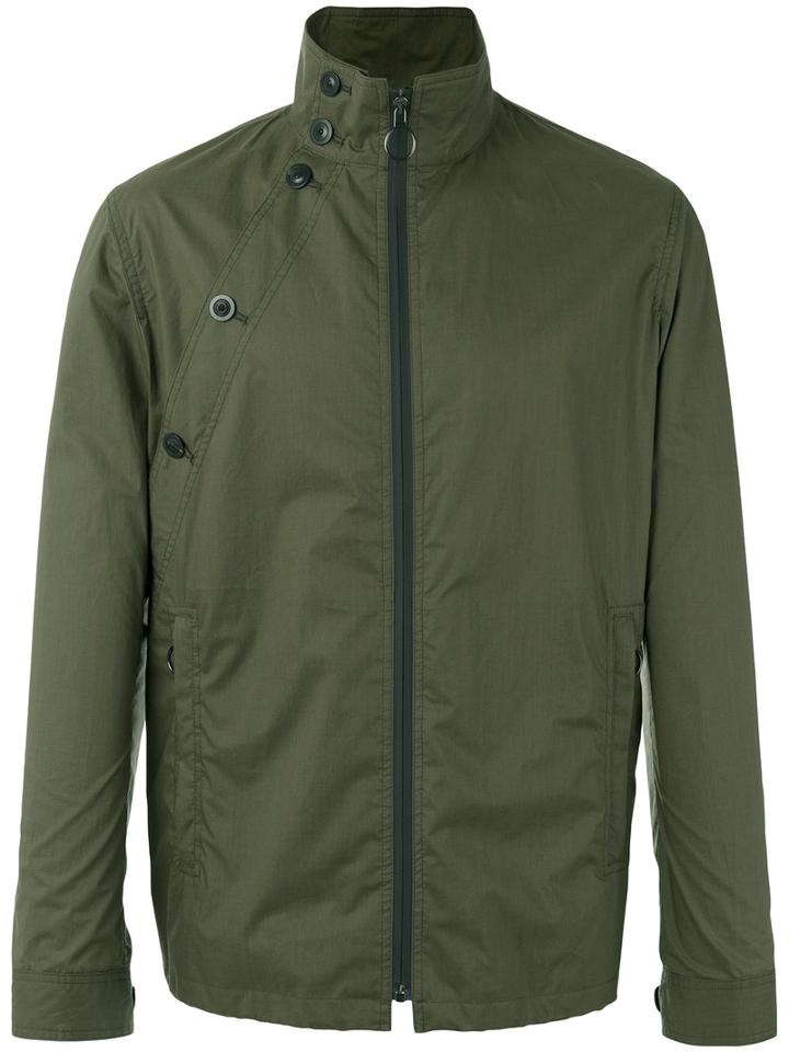 Joseph Carlton-parachute Zipped Jacket, Men's, Size: 50, Green, Cotton/polyurethane