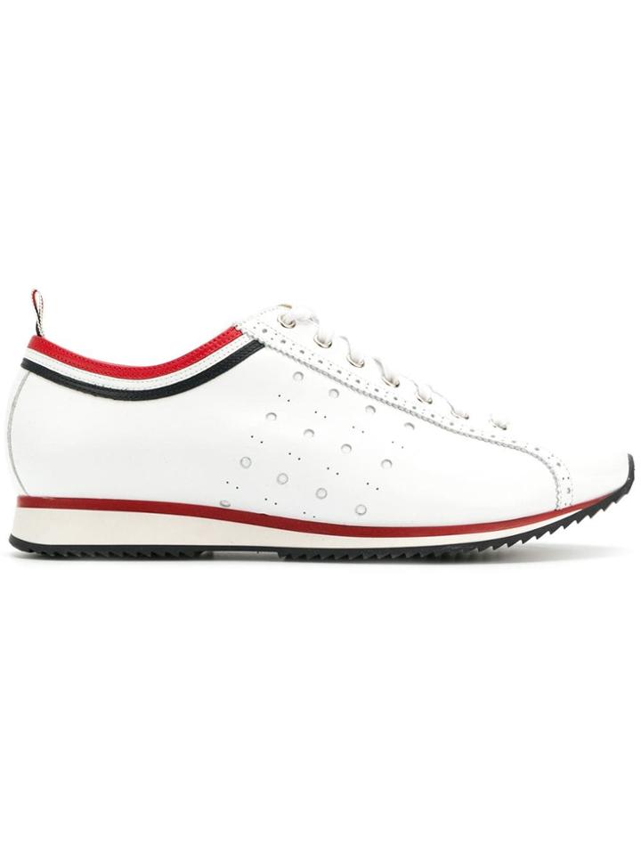 Thom Browne Leather Rugby Running Shoe - White