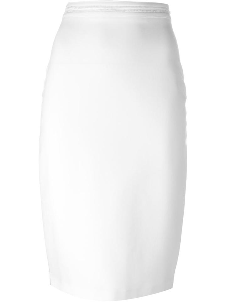 Givenchy Midi Pencil Skirt, Women's, Size: 40, White, Viscose/polyamide/spandex/elastane/acetate