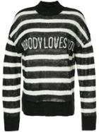 Nobody Denim Nobody Loves You Knit Striped - Black