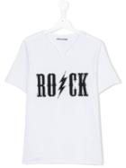 Zadig & Voltaire Kids Teen Rock Print T-shirt - White