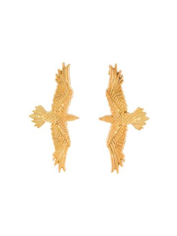 Lako Bukia X Natia Khutsishvili Large Eagle Earrings - Metallic