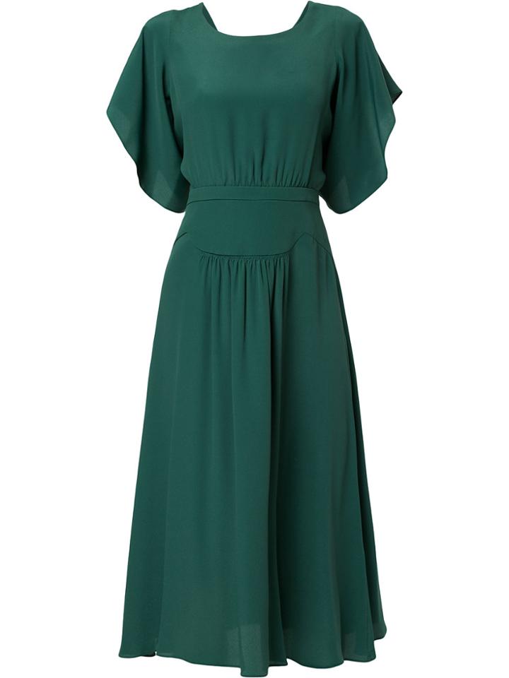 No21 Open Back Midi Dress - Green