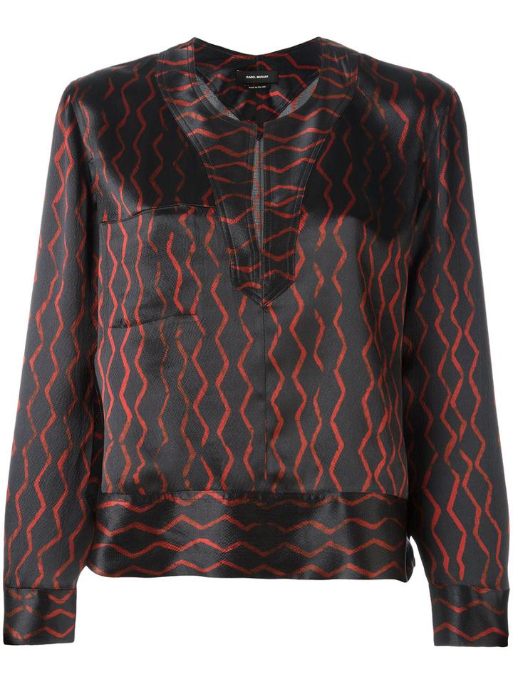 Isabel Marant Peep-hole Blouse, Women's, Size: 36, Black, Silk