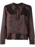 Isabel Marant Peep-hole Blouse, Women's, Size: 36, Black, Silk