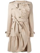 Boutique Moschino Drawstring Trench Coat, Women's, Size: 44, Nude/neutrals, Cotton/other Fibers/acetate/rayon