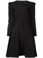 Co Pleated Skirt Shift Dress, Women's, Size: Xs, Black, Silk/cotton/cashmere/wool