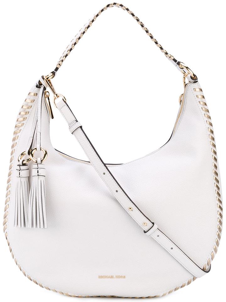 Michael Michael Kors - Hobo Shoulder Bag - Women - Cotton/leather - One Size, White, Cotton/leather