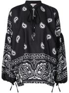 Black Coral Paisley Pullover