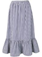 Comme Des Garçons Girl Striped Flared Skirt - Blue