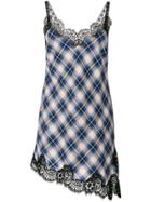 Alberta Ferretti Gingham Slip Dress - Blue