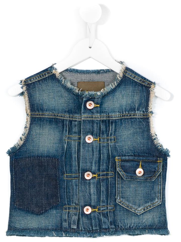 Bellerose Kids Round Neck Denim Gilet, Girl's, Size: 10 Yrs, Blue