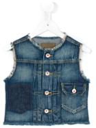 Bellerose Kids Round Neck Denim Gilet, Girl's, Size: 10 Yrs, Blue