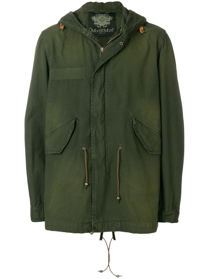 Mr & Mrs Italy Classic Short Parka Coat - Green