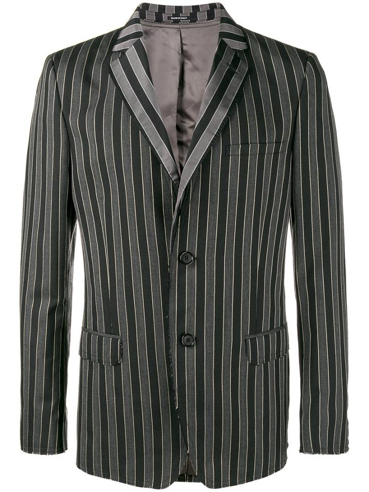 Alexander Mcqueen - Stripe Tailored Jacket - Men - Cupro/viscose/wool - 52, Black, Cupro/viscose/wool