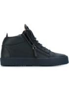 Giuseppe Zanotti Design Kriss Hi-top Sneakers, Men's, Size: 41, Blue, Leather/rubber