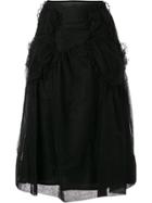 Simone Rocha Smocked Pocket Tulle Knit - Black