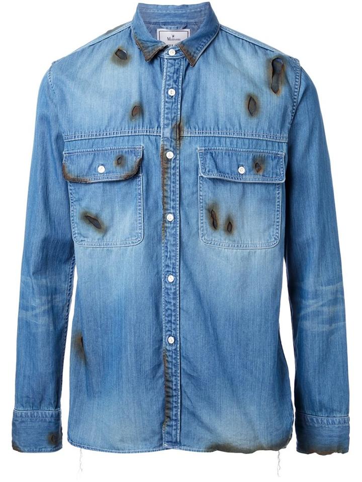 Miharayasuhiro Destroyed Denim Shirt
