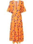 Borgo De Nor Flared Midi Dress - Yellow & Orange