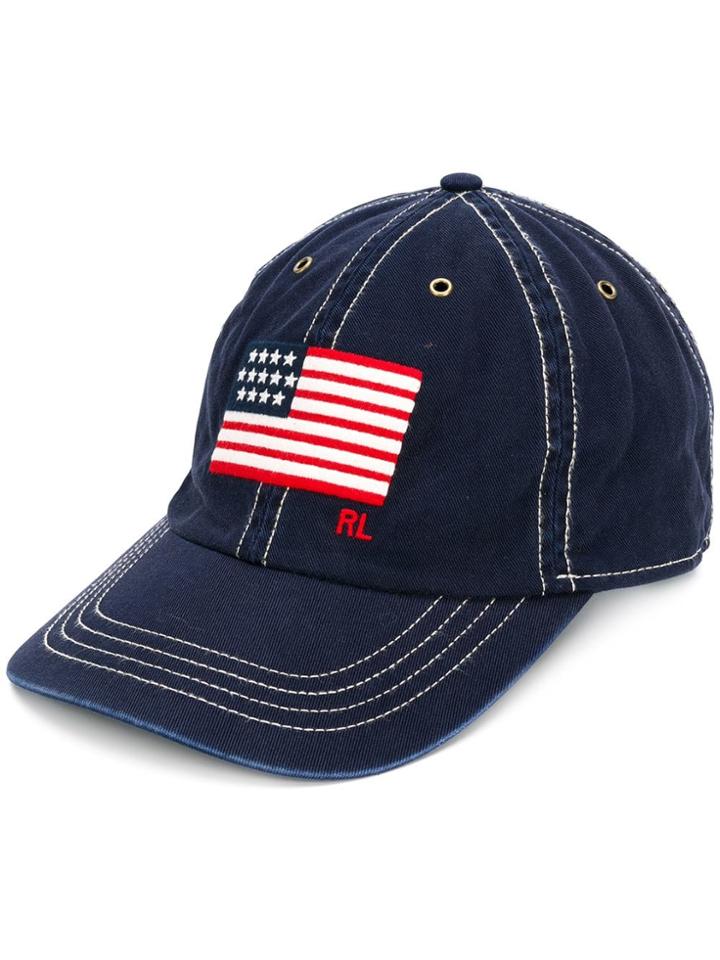 Polo Ralph Lauren Embroidered Flag Cap - Blue