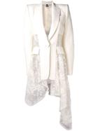 Alexander Mcqueen Lace Drape Corset Jacket - White