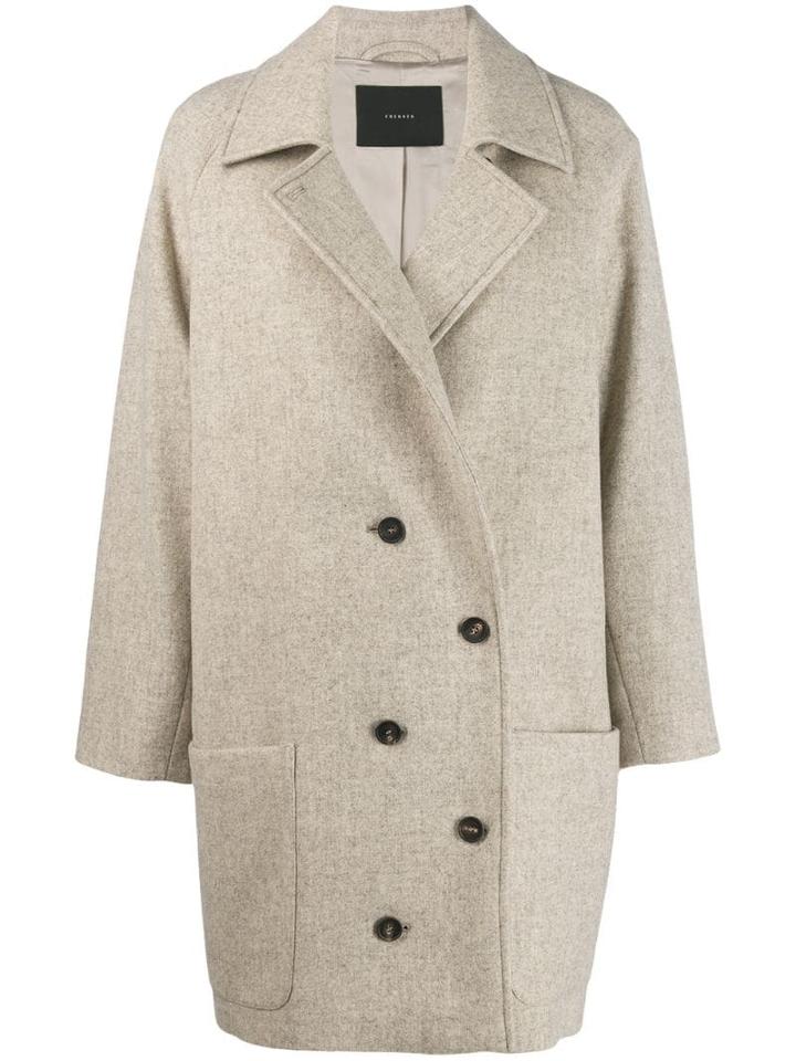Frenken Double-breasted Coat - Neutrals