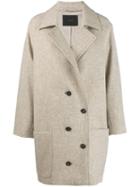 Frenken Double-breasted Coat - Neutrals