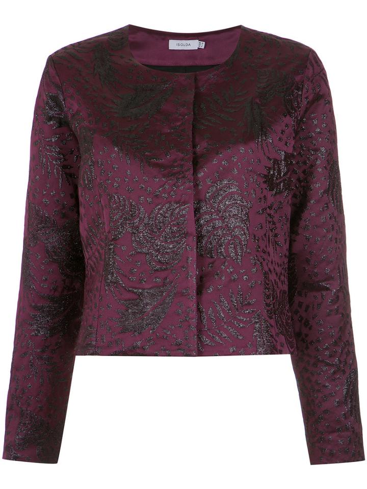 Isolda - Printed Jacket - Women - Polyester - 42, Purple, Polyester