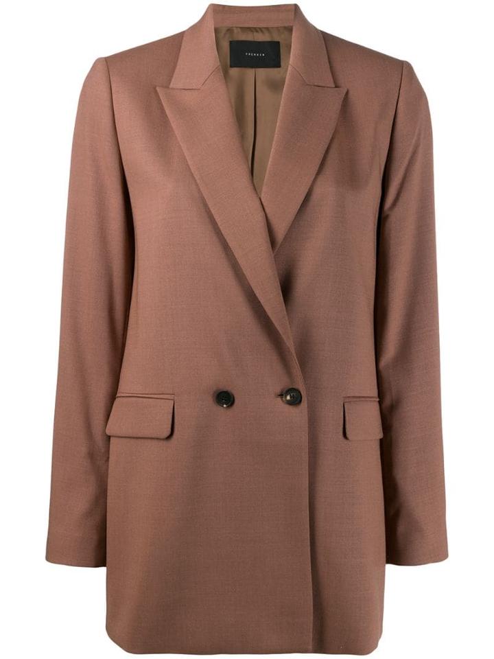Frenken Classic Double-breasted Blazer - Brown