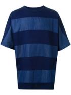 Juun.j Striped Oversized T-shirt - Blue