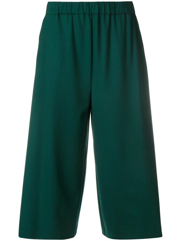 P.a.r.o.s.h. Gather Waist Cropped Trousers - Green