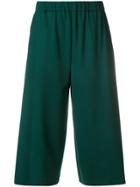 P.a.r.o.s.h. Gather Waist Cropped Trousers - Green