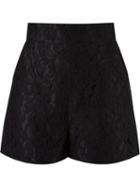 Martha Medeiros High-waist Lace Shorts - Black