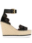 See By Chloé Ankle Strap Wedges - Black