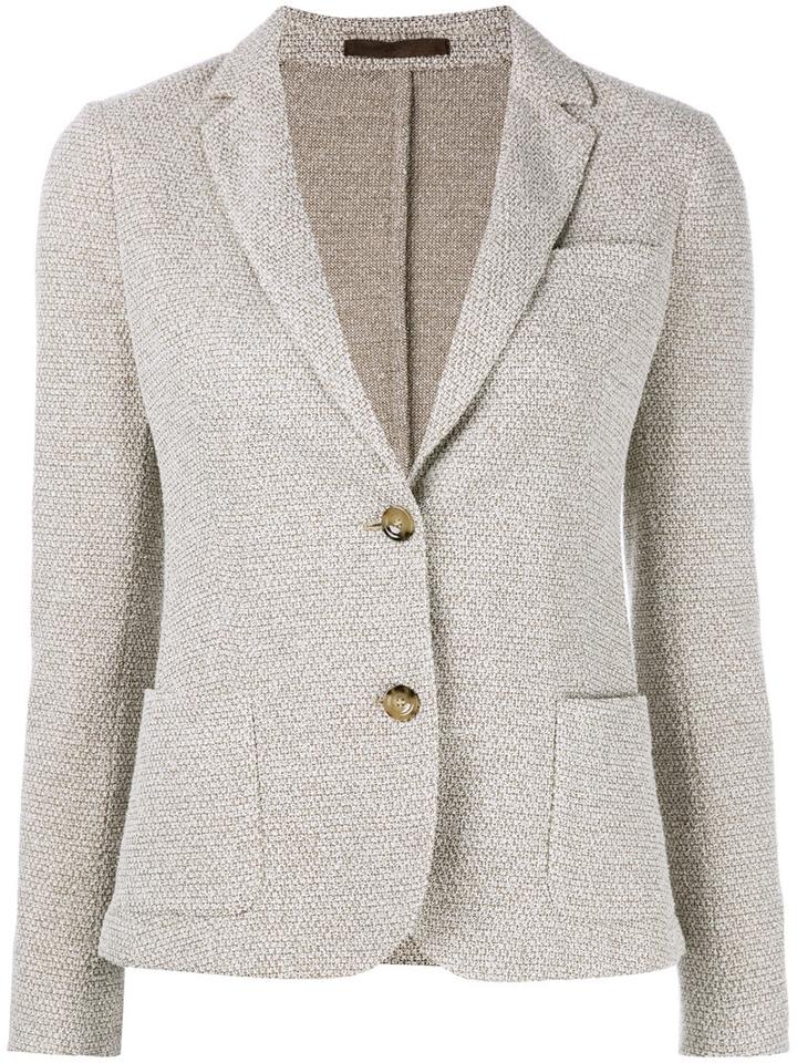 Eleventy Two Button Blazer, Women's, Size: 40, Nude/neutrals, Cotton/polyamide/acetate/viscose