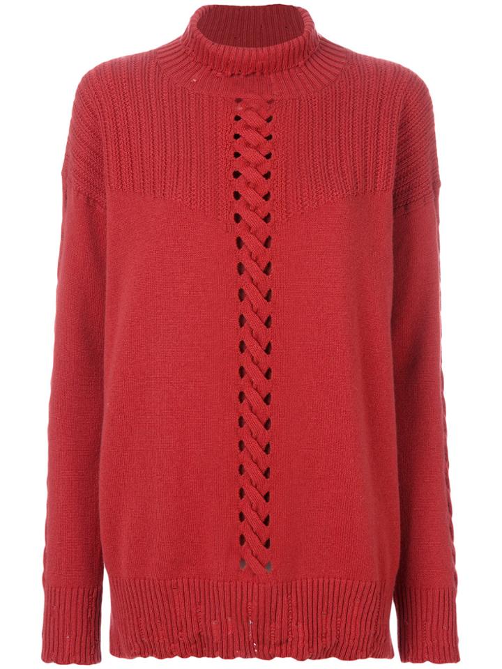 Barrie Twisted Tales Turtleneck Jumper - Red