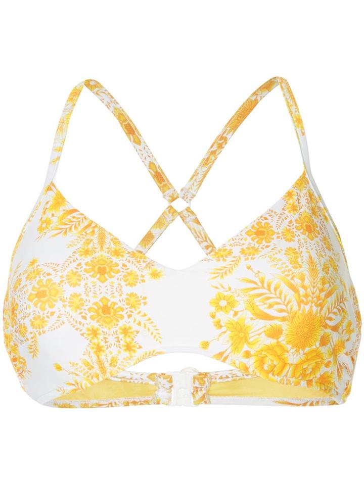 Seafolly Sunflower D Cup Bralette Bikini Top - Yellow