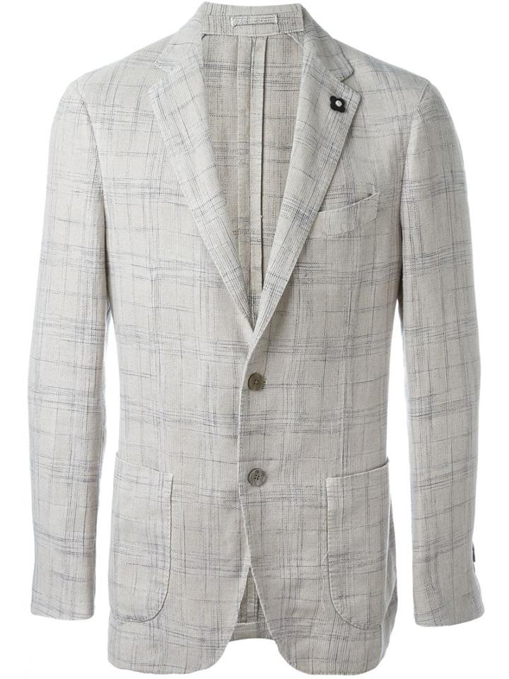 Lardini Checked Woven Blazer