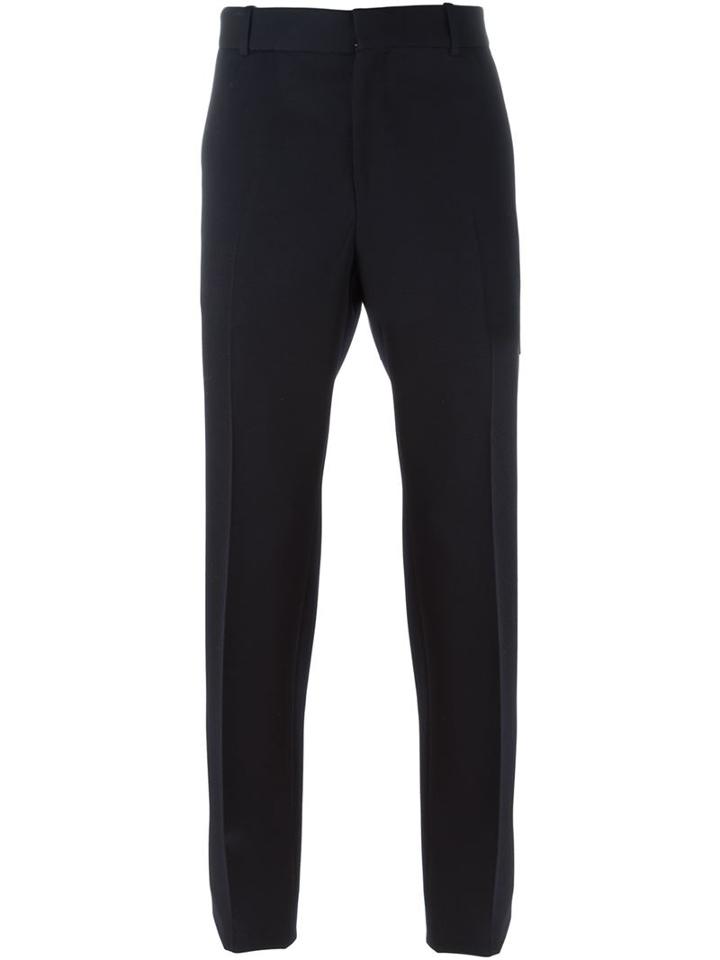 Alexander Mcqueen Creased Straight Leg Trousers