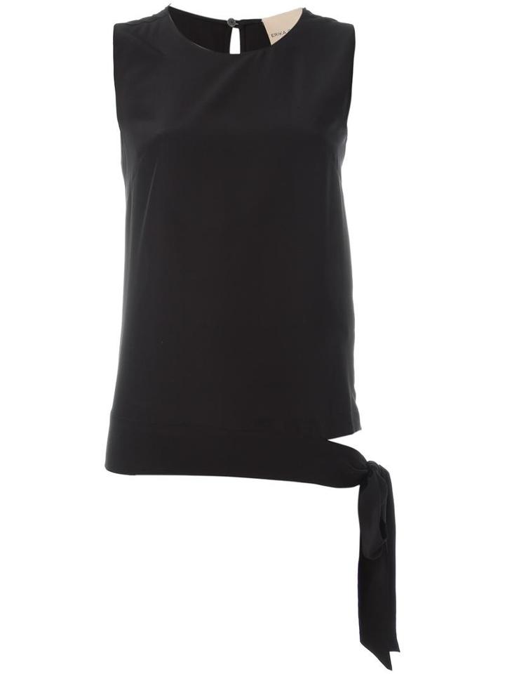 Erika Cavallini Tie Knot Tank Top, Women's, Size: 40, Black, Silk