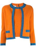Chanel Vintage Colour-block Cashmere Twin Set - Orange