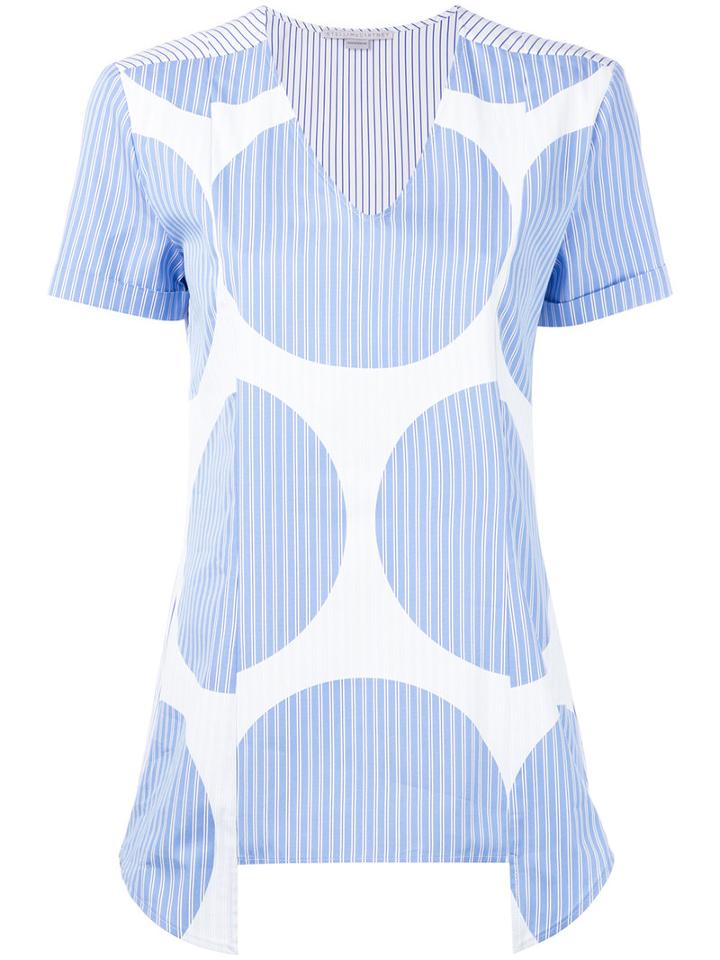 Stella Mccartney - Striped Spot Blouse - Women - Cotton - 40, Women's, Blue, Cotton