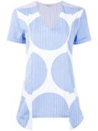 Stella Mccartney - Striped Spot Blouse - Women - Cotton - 40, Women's, Blue, Cotton